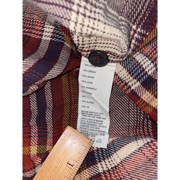 Hollister California Cotton Brown Plaid Flannel‎ Shirt Long Sleeve Button Up XL - Picture 2 of 5